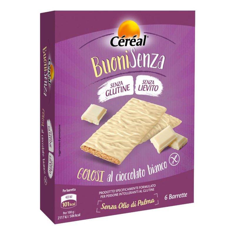 Cereal buoni senza glutine golosi al cioccolato bianco 120 grammi Cereal buoni senza glutine golosi al cioccolato bianco 120 grammi