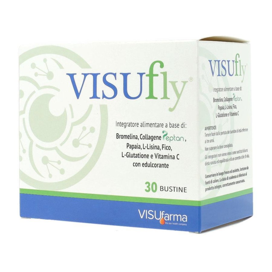 VISUfly integratore Alimentare per il Benessere Oculare e la Protezione dallo Stress Ossidativo 30 bustine VISUfly integratore Alimentare per il Benessere Oculare e la Protezione dallo Stress Ossidativo 30 bustine