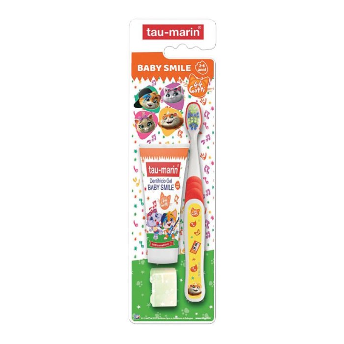 Alfasigma Taumarin Linea Dentale Spazzolino e Dentifricio Baby Smile Fragola Serie 44 Gatti Alfasigma Taumarin Linea Dentale Spazzolino e Dentifricio Baby Smile Fragola Serie 44 Gatti