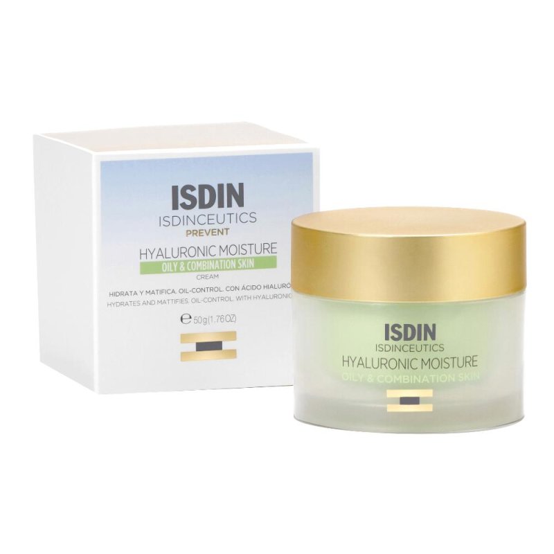 Isdinceutics Hyaluronic Moist Crema Viso Idratante con Acido Ialuronico per Pelle Secca e Extra Moisture 50 ml