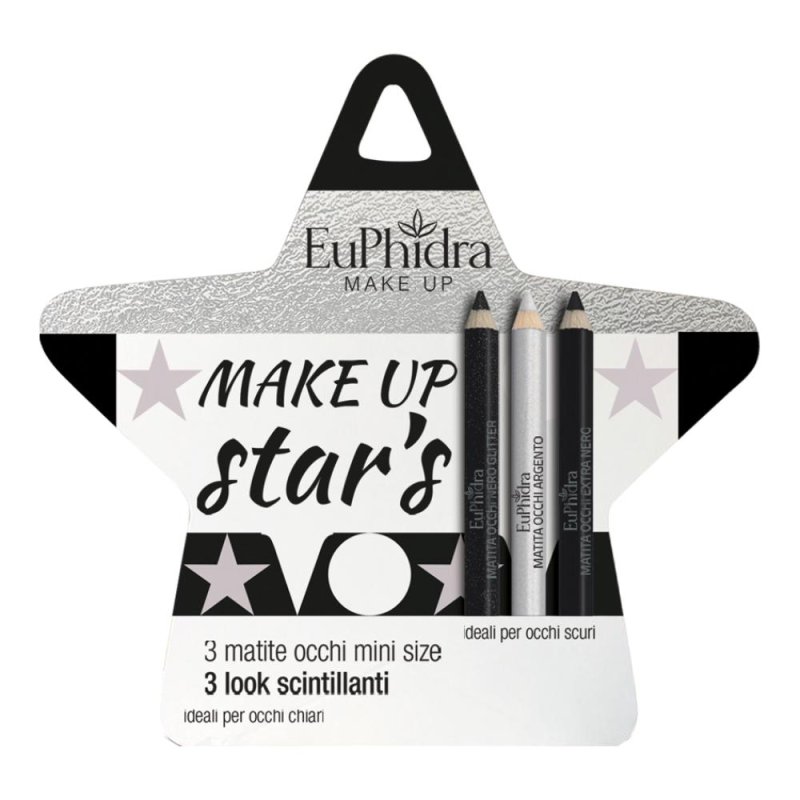 Euphidra Cofanetto Make Up Star's Occhi Scuri 2 Matite Nero + 1 Matita Argento Euphidra Cofanetto Make Up Star's Occhi Scuri 2 Matite Nero + 1 Matita Argento