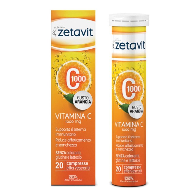 Zetavit C 1000 mg 20 Compresse Effervescenti Bernini Integratore di Vitamina C Zetavit C 1000 mg 20 Compresse Effervescenti Bernini Integratore di Vitamina C