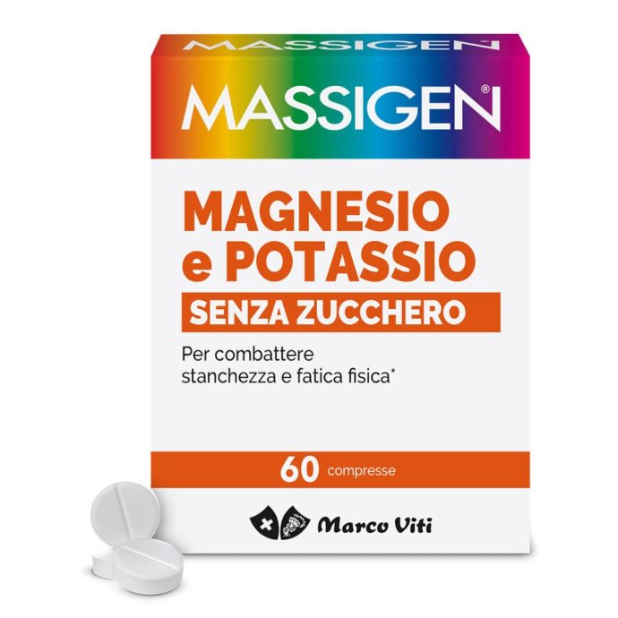 Massigen Magnesio E Potassio Senza Zucchero 60 Compresse Massigen Magnesio E Potassio Senza Zucchero 60 Compresse