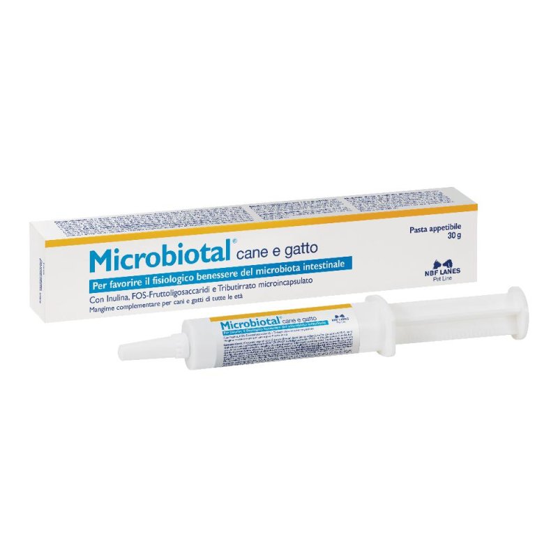 Nbf Lanes Microbiotal Pasta Mangime Complementare Cane/Gatto 30g Nbf Lanes Microbiotal Pasta Mangime Complementare Cane/Gatto 30g