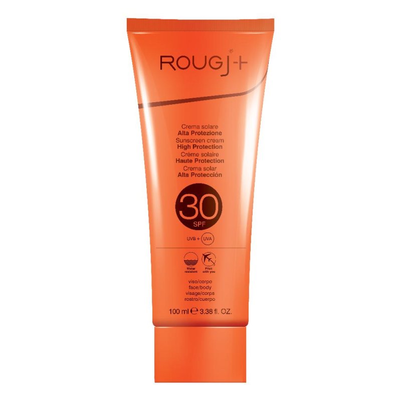 Rougj Solare - Crema Solare SPF30 Protezione Alta Viso e Corpo 100 ml