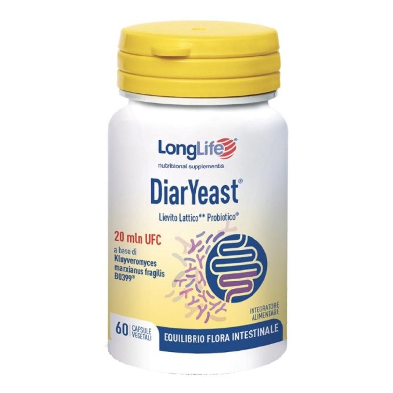Longlife Diaryeast Integratore 60 Capsule Per Equilibrio Della Flora Intestinale E Benessere Digestivo Longlife Diaryeast Integratore 60 Capsule Per Equilibrio Della Flora Intestinale E Benessere Digestivo