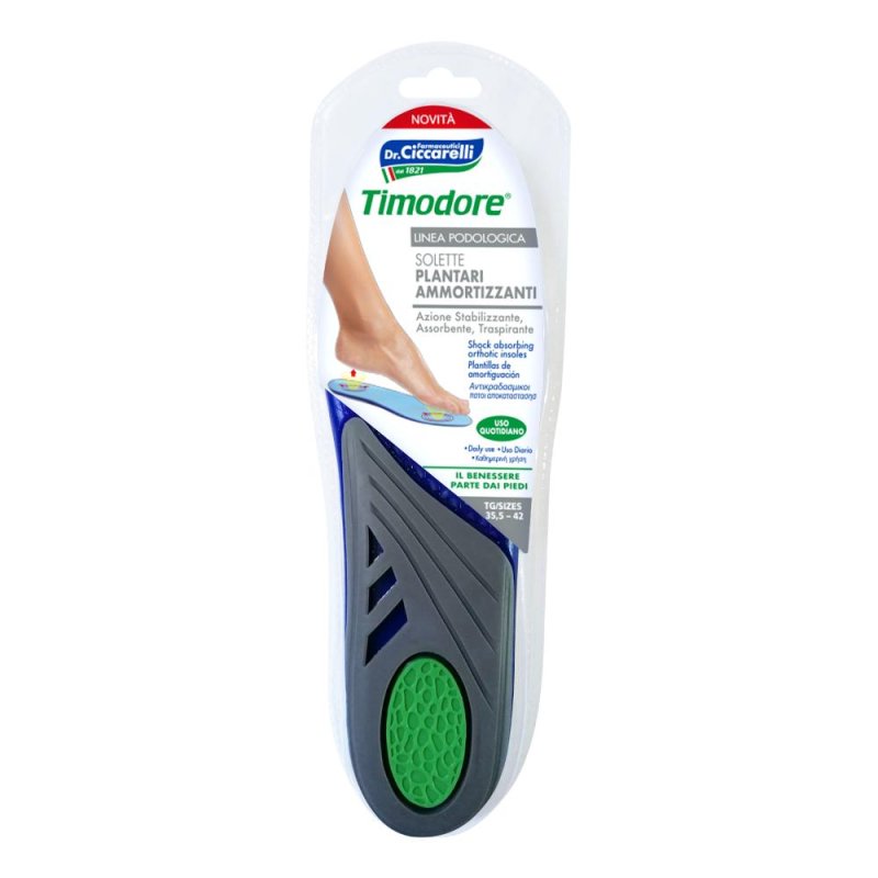 Timodore Plantari Ammortizzanti Piede Intero Misura 35,5-42 &ndash; 1 Paio