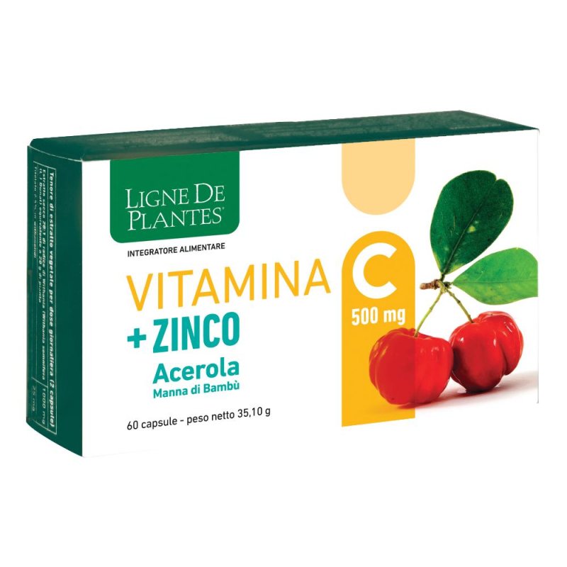 Vitamina C + Zinco Acerola Integratore Energizzante 60 Capsule Vitamina C + Zinco Acerola Integratore Energizzante 60 Capsule