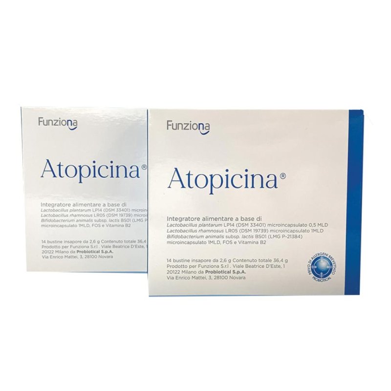 ATOPICINA Integratore per Pelle Atopica and Sensibile 14 Bustine da 2,6 grammi ATOPICINA Integratore per Pelle Atopica and Sensibile 14 Bustine da 2,6 grammi