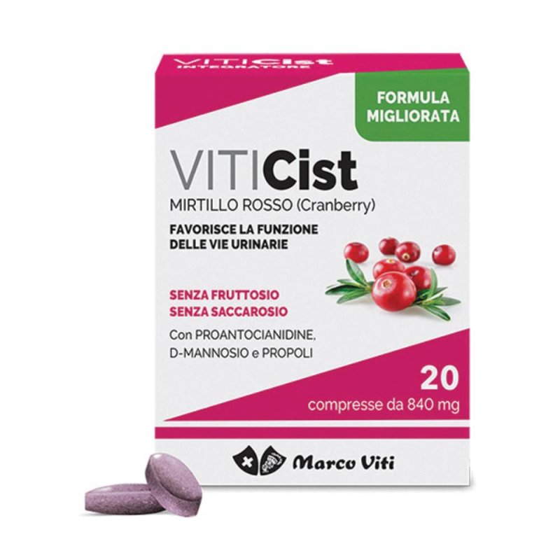 Viticist 20 compresse (16,8 g) – Integratore vie urinarie Viticist 20 compresse (16,8 g) – Integratore vie urinarie