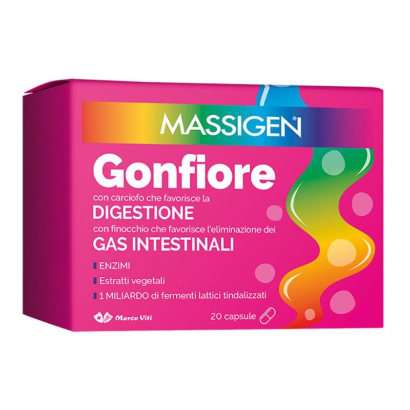 Massigen Gonfiore Integratore Alimentare 20 Capsule Massigen Gonfiore Integratore Alimentare 20 Capsule