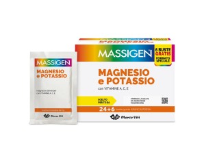 Massigen Magnesio Potassio Integratore Alimentare Bustine  24 + 6