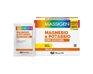 Massigen Magnesio e Potassio Zero Zuccheri Integratore 24+6 bustine - Marco Viti Farmaceutici