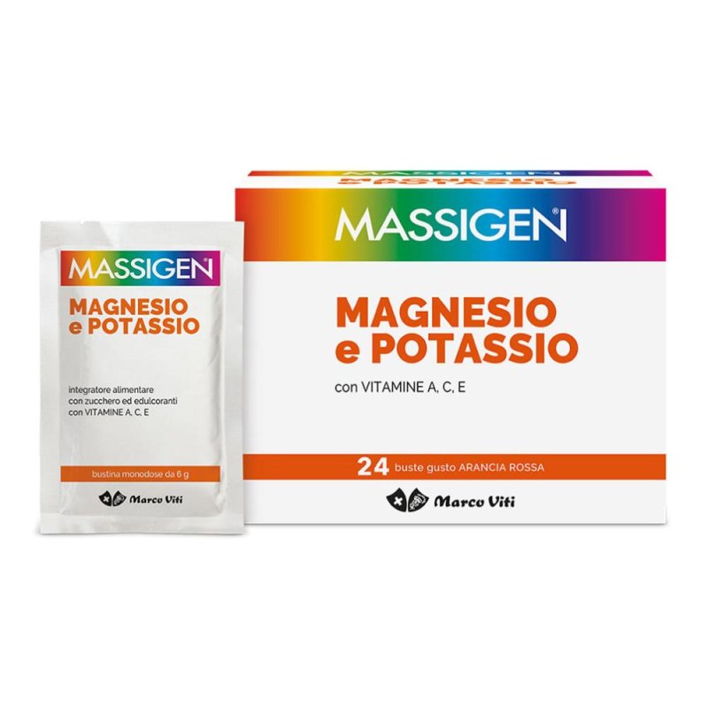 Massigen Magnesio Potassio Integratore 24 bustine Massigen Magnesio Potassio Integratore 24 bustine