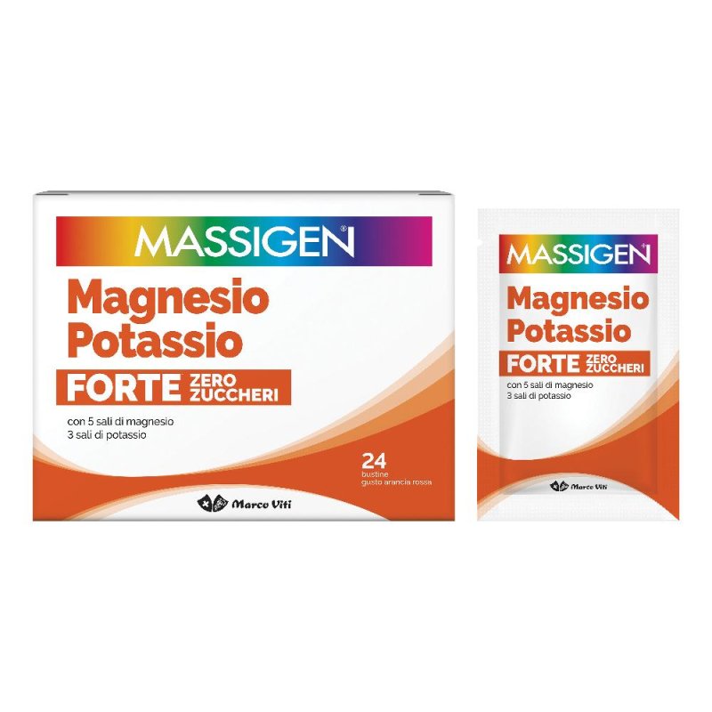 Massigen Magnesio e Potassio Senza Zucchero 24 Bustine da 8 g Integratore per Stanchezza e Crampi &ndash; The Wellness List Nominations dei Migliori Integratori di Sali Minerali