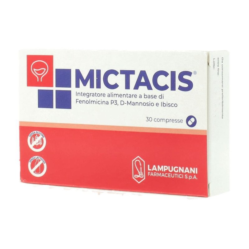 Mictacis - Integratore per la Funzionalit&agrave; Urinaria e Drenaggio Liquidi 30 compresse
