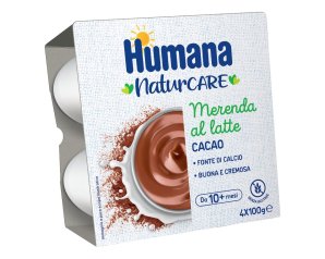 Humana merenda cacao 4x100 g - merenda latte e cacao per bambini