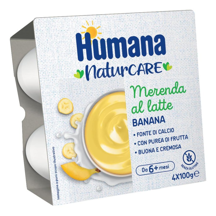 Humana Merenda Banana 4x100 g - merenda alla banana per bambini Humana Merenda Banana 4x100 g - merenda alla banana per bambini