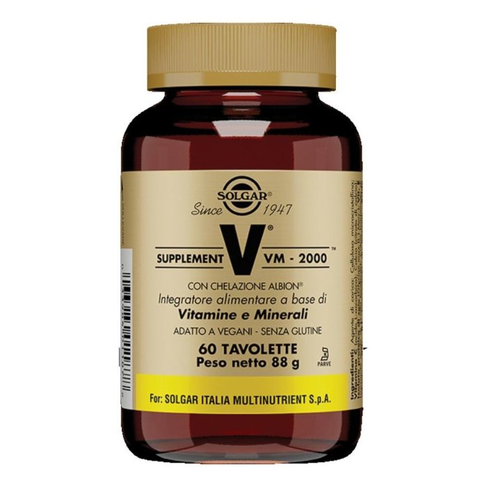 Solgar Supplement V VM 2000 Integratore Energetico 60 Tavolette Solgar Supplement V VM 2000 Integratore Energetico 60 Tavolette