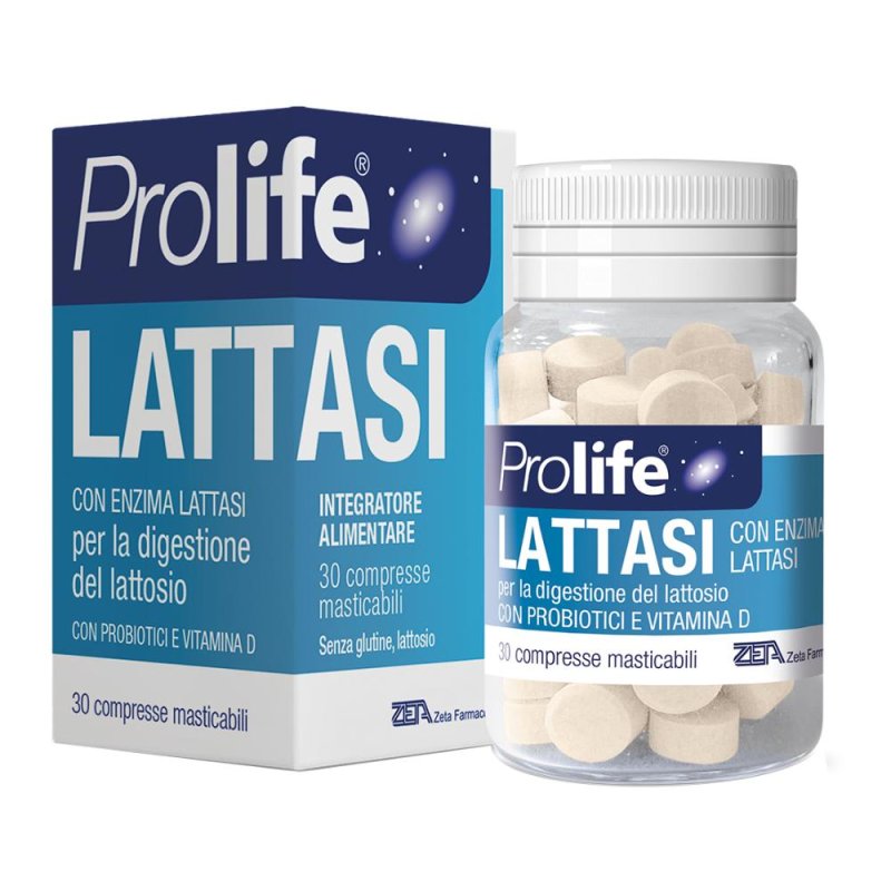 Prolife Lattasi 30 Compresse Masticabili Prolife Lattasi 30 Compresse Masticabili
