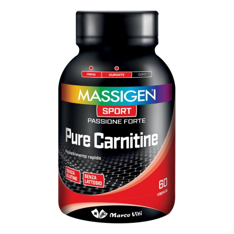 Massigen Sport Pure Carnitina 60 Capsule Integratore Alimentare per Energia e Performance Sportiva Massigen Sport Pure Carnitina 60 Capsule Integratore Alimentare per Energia e Performance Sportiva