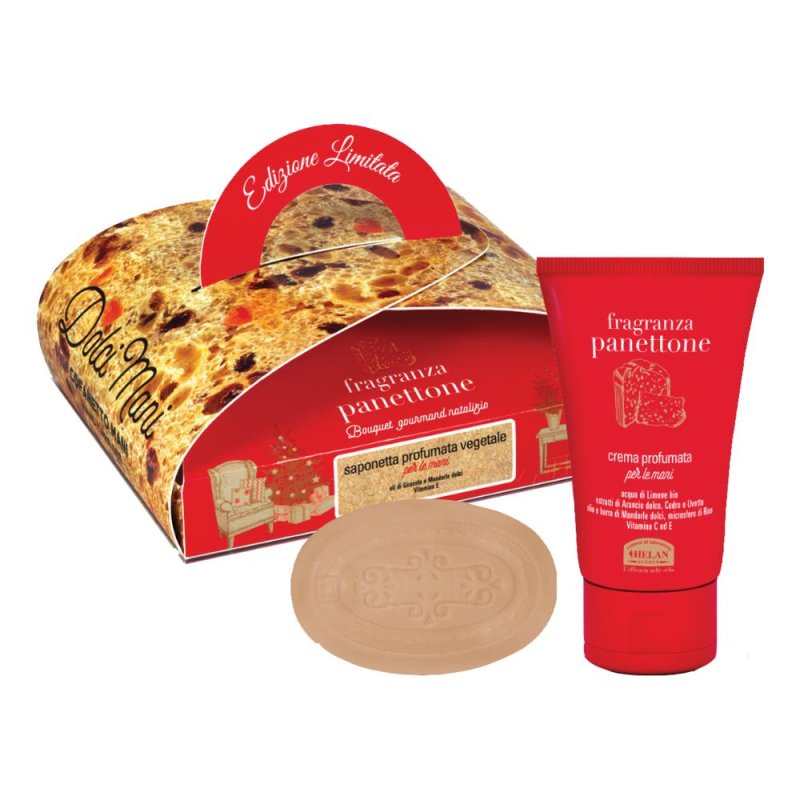 Helan Dolci Mani cofanetto regalo Panettone con crema mani 50 ml e sapone 75 g - cura mani