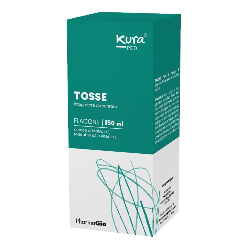 Kura ped tosse integratore per gola e secrezioni bronchiali con malva, marrubio e altea 150 ml Kura ped tosse integratore per gola e secrezioni bronchiali con malva, marrubio e altea 150 ml