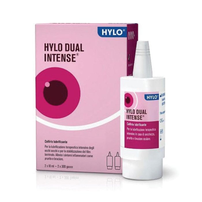 Hylo Dual Intense Collirio: Soluzione Oftalmica per il Benessere degli Occhi 2 flaconi Hylo Dual Intense Collirio: Soluzione Oftalmica per il Benessere degli Occhi 2 flaconi