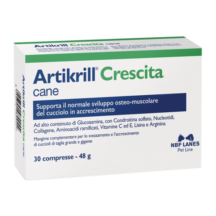 Artikrill Crescita Mangime Complementare Cane 30 Compresse Artikrill Crescita Mangime Complementare Cane 30 Compresse