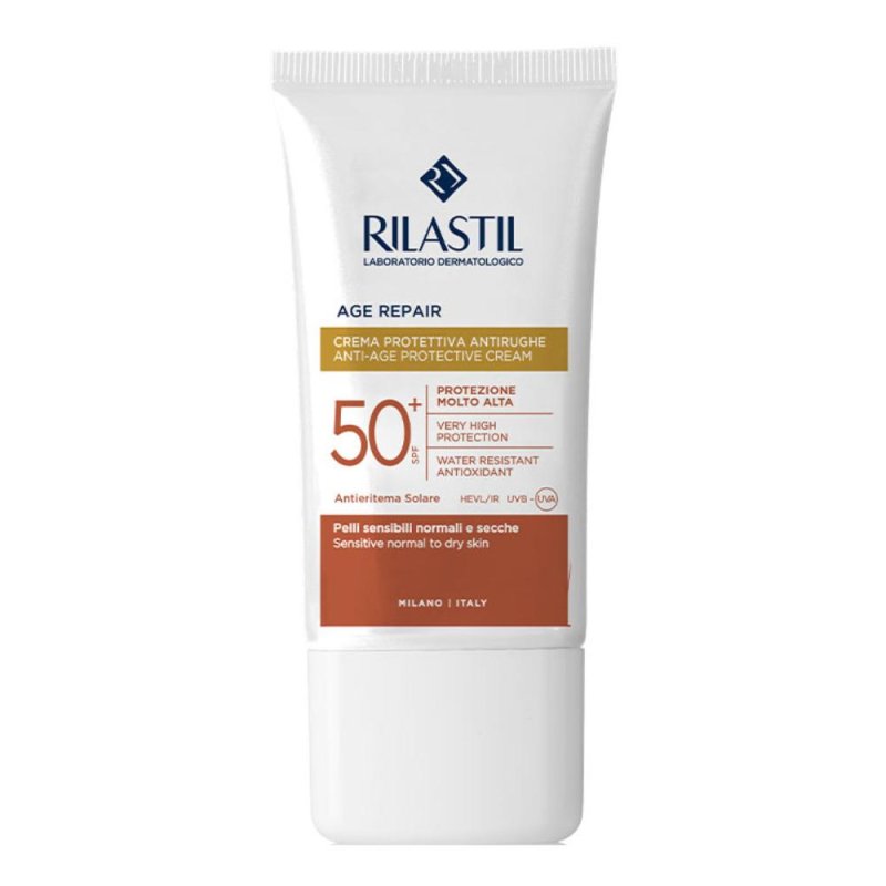 Rilastil Age Repair Crema Protettiva Antirughe Solare SPF 50+ Viso 40ml Rilastil Age Repair Crema Protettiva Antirughe Solare SPF 50+ Viso 40ml