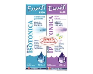 Eumill Naso Bipack Spray Soluzione Isotonica 100 Ml + Soluzione Ipertonica 100 Ml