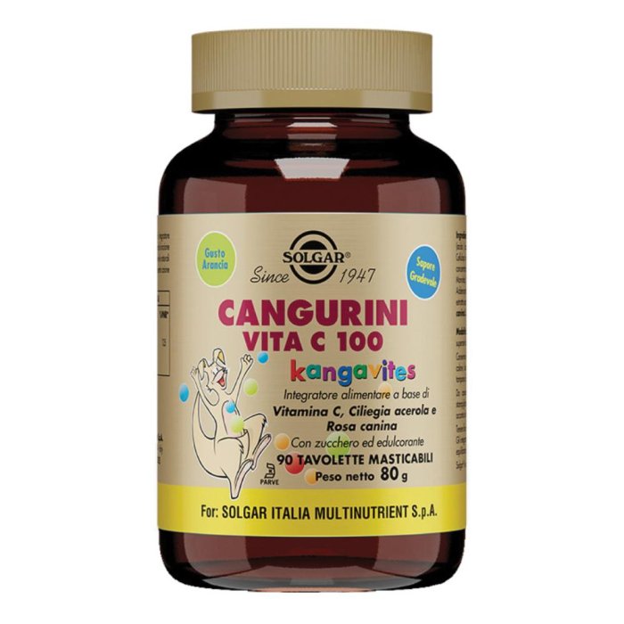  Cangurini Vita C 100 Solgar 90 Tavolette Masticabili