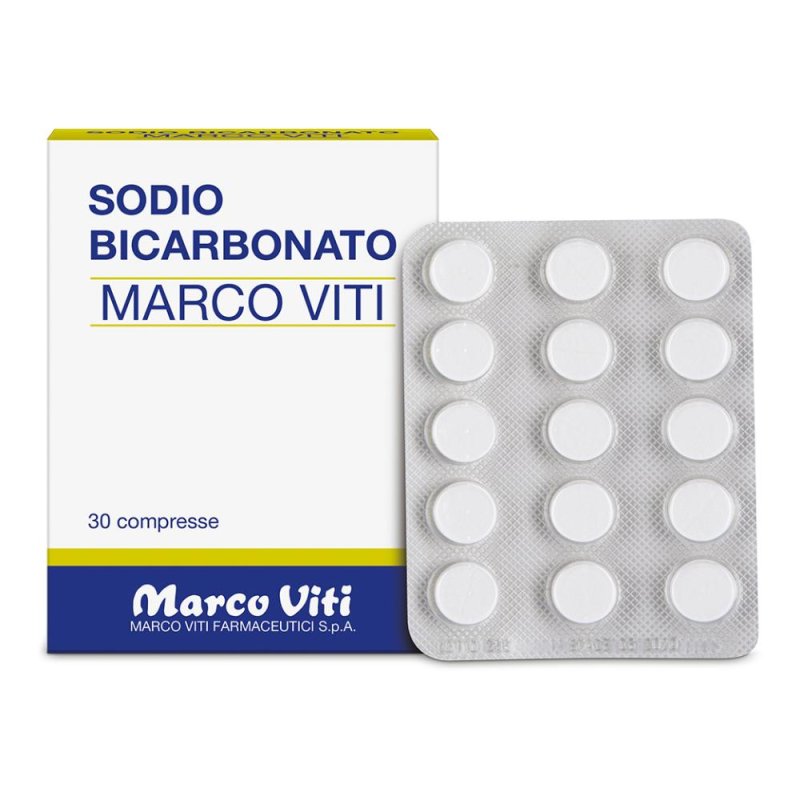 Sodio Bicarbonato 30 Compresse Uso Alimentare per Digestione e Acidit&agrave; di Stomaco