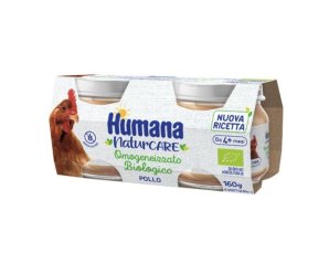 Humana Omogeneizzato Pollo Bio per Neonati e Bambini, Confezione da 2 Vasetti da 80 Grammi
