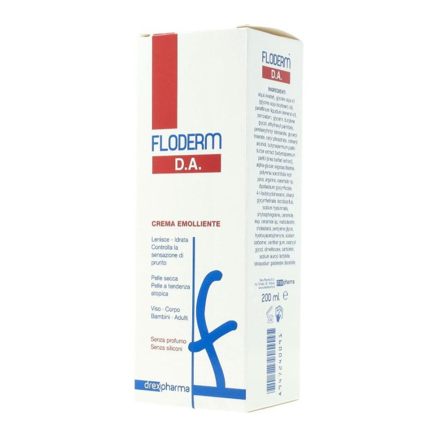 Drex Pharma Floderm DA - Crema Emolliente per Dermatite Atopica 200 ml Drex Pharma Floderm DA - Crema Emolliente per Dermatite Atopica 200 ml