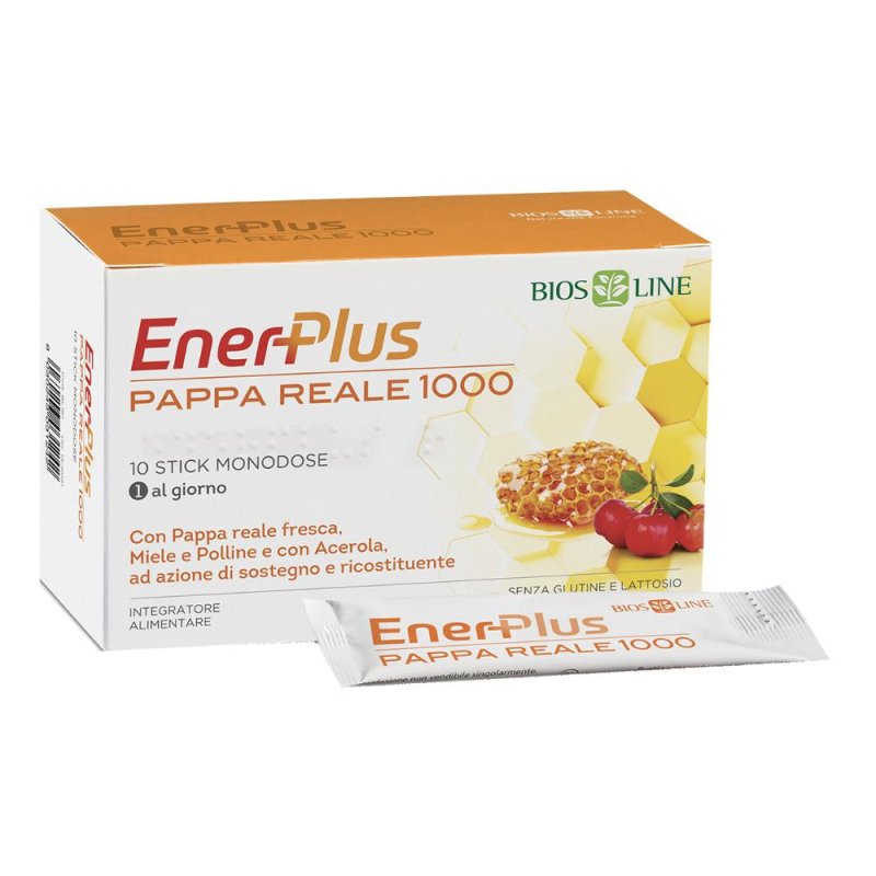 Bios Line EnerPlus - Pappa Reale 1000 Integratore Energetico per Bambini Adulti Anziani e Atleti 10 Bustine Bios Line EnerPlus - Pappa Reale 1000 Integratore Energetico per Bambini Adulti Anziani e Atleti 10 Bustine