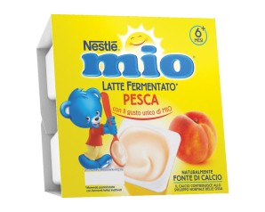 Nestle Mio Merenda Latte Fermentato Pesca 4x100 g - dessert al latte per bambini