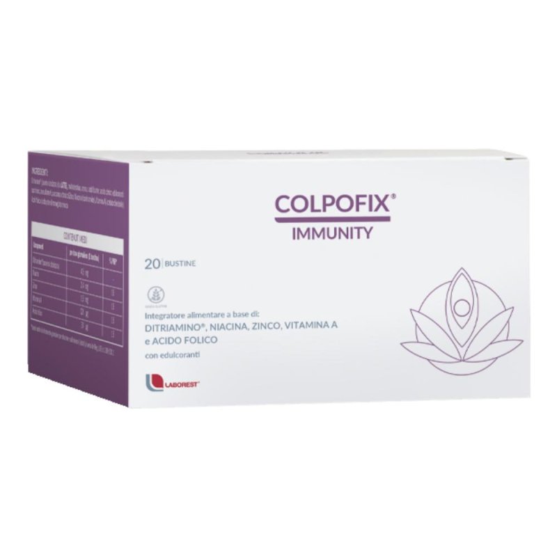 Colpofix Immunity integratore per il sistema immunitario e la pelle 20 bustine
