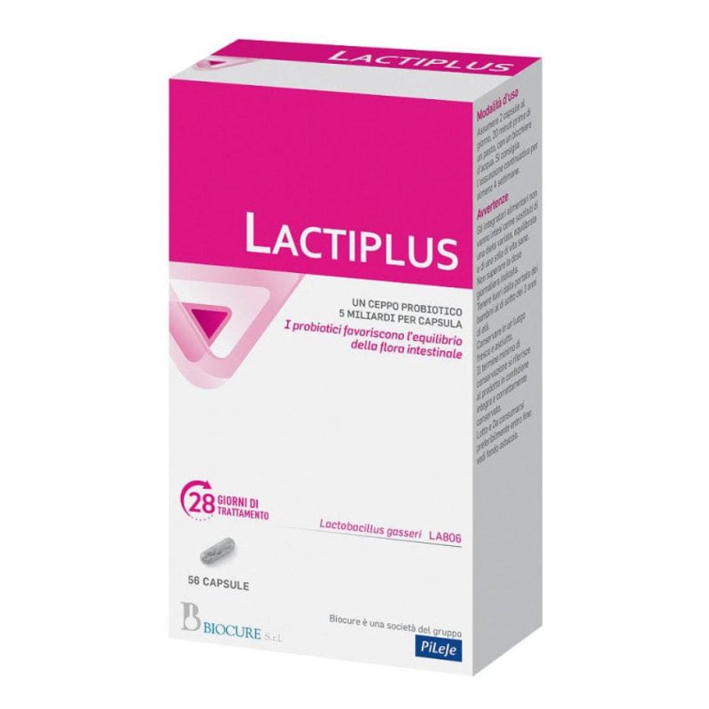 Lactiplus 56 Capsule Integratore Probiotico a Base di Fermenti Lattici Vivi per l&rsquo;Equilibrio della Flora Intestinale