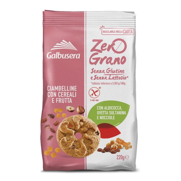 Galbusera Zerograno Frollini Cereali Frutta 220 G Galbusera Zerograno Frollini Cereali Frutta 220 G