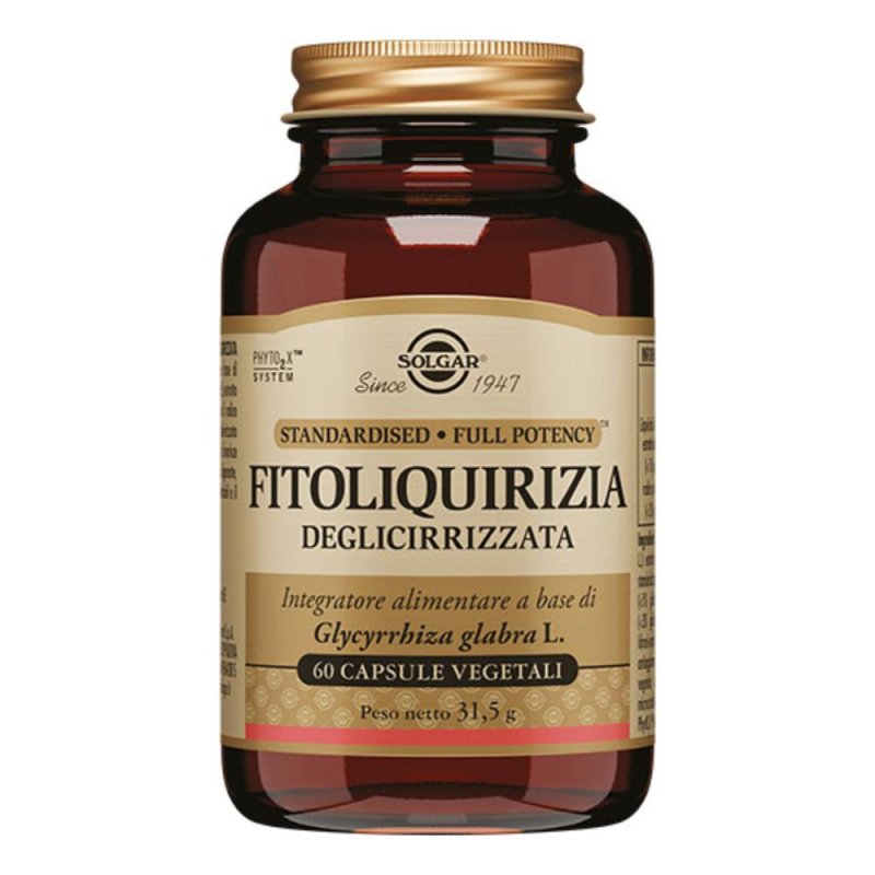 Solgar - Fitoliquirizia Deglicirizzata Confezione 60 Capsule Solgar - Fitoliquirizia Deglicirizzata Confezione 60 Capsule