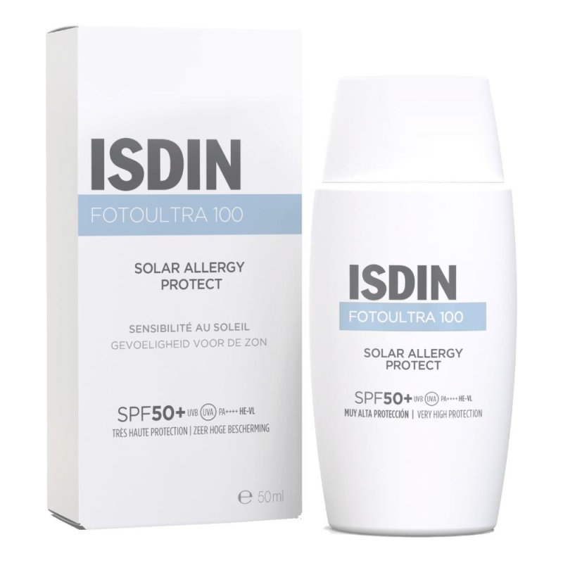 Isdin Fotoultra 100 Solar Allergy crema solare viso protezione molto alta SPF 50+ Isdin Fotoultra 100 Solar Allergy crema solare viso protezione molto alta SPF 50+