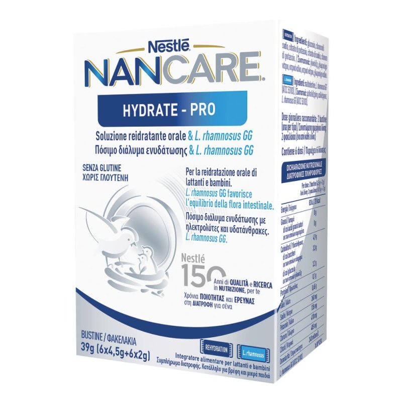NANCARE HYDRATE PRO 12 Bustine Integratore Per Reidratazione Orale Neonati E Bambini NANCARE HYDRATE PRO 12 Bustine Integratore Per Reidratazione Orale Neonati E Bambini
