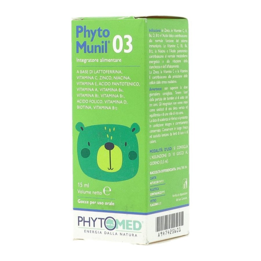 Phytomunil 03 Gocce Integratore per le Difese Immunitarie dei Bambini 15 ml Phytomunil 03 Gocce Integratore per le Difese Immunitarie dei Bambini 15 ml