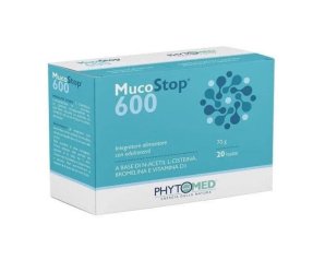 Mucostop 20 Bustine – Integratore Mucolitico per Fluidificare il Muco e Favorire la Respirazione