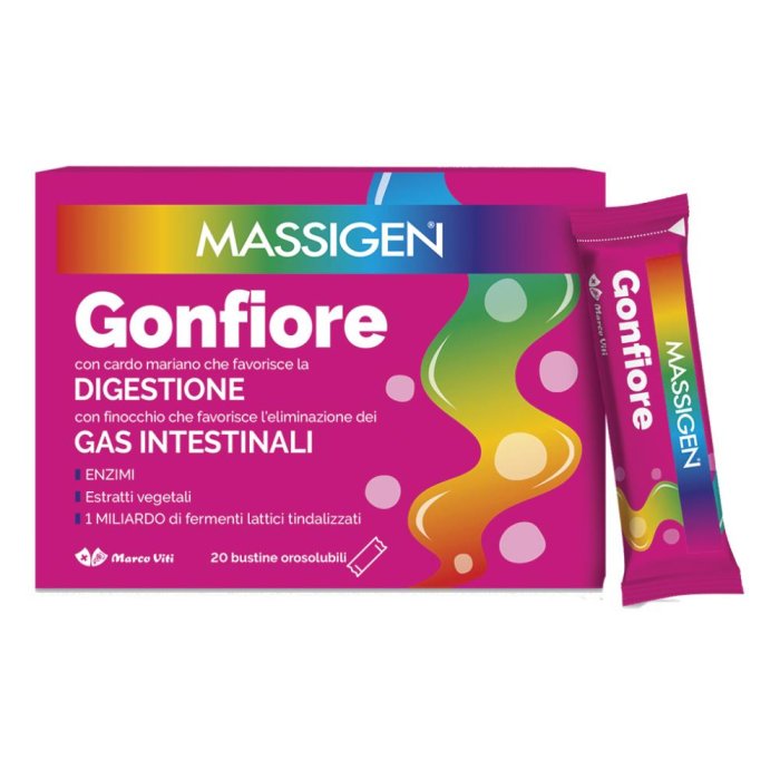 Massigen Gonfiore per il benessere intestinale 20 capsule