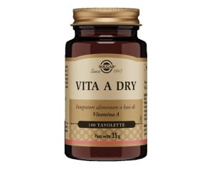 Solgar - Vita A Dry 100 Tavolette: Integratore di Vitamina A per la Salute Oculare e Immunitaria
