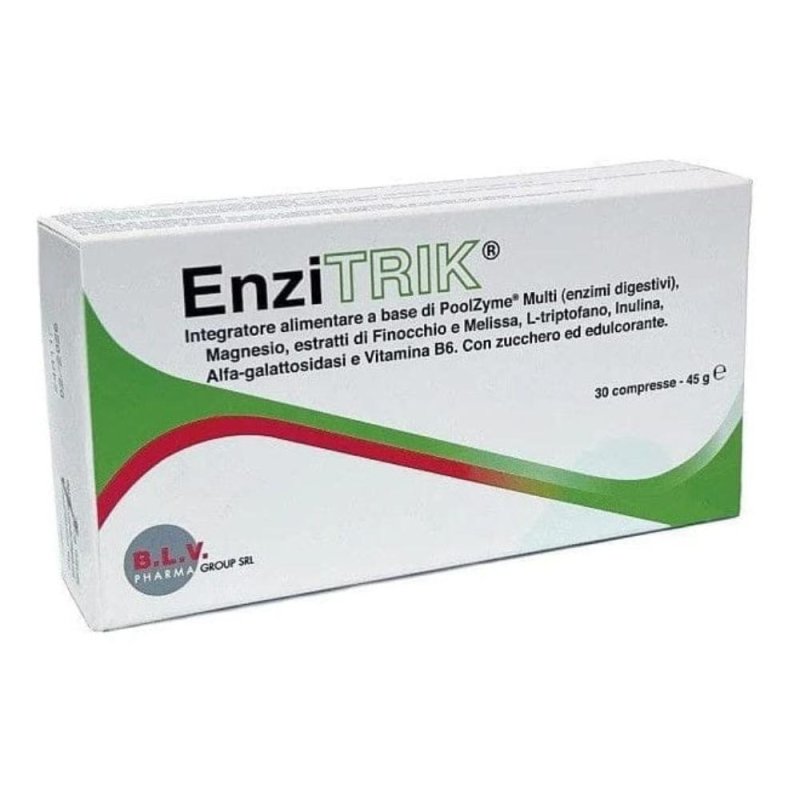 Enzitrik Integratore Digestivo 30 Compresse Rivestite &ndash; Supporto Enzimatico per la Digestione