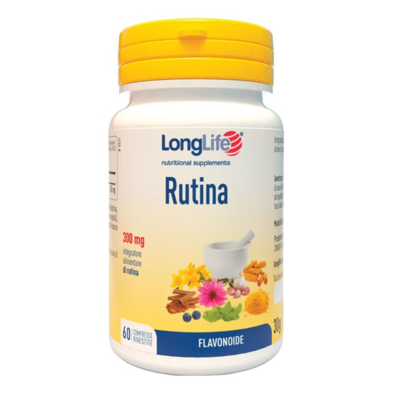 LongLife Rutina 300 mg 60 compresse - integratore di rutina per microcircolo LongLife Rutina 300 mg 60 compresse - integratore di rutina per microcircolo