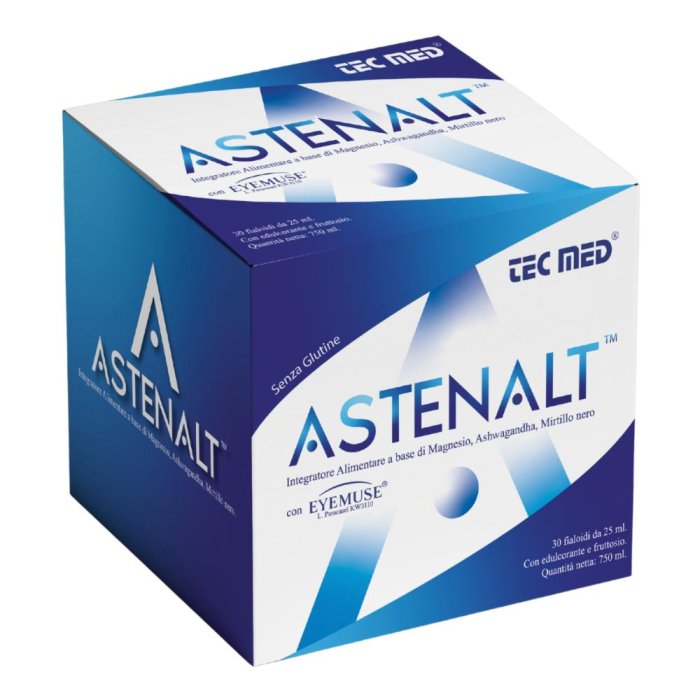 Astenalt Integratore in Fialoidi 30 Fialoidi da 25 Millilitri per Stanchezza Fisica e Mentale Tono ed Energia
